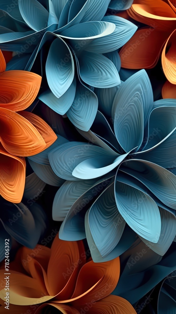 Fototapeta premium Vibrant Abstract Floral Background Generative AI