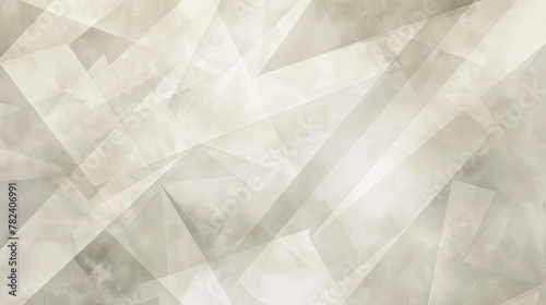 Cream and grey modern abstract background design featuring geometric triangle shapes, subtle gradient, captivating noise, and fine-grain texture