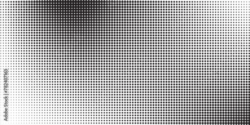 Grunge halftone background with dots. Black and white pop art pattern in comic style.