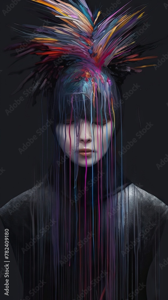 Abstract Digital Glitch Art Generative AI Abstract Digital Glitch Art Generative AI