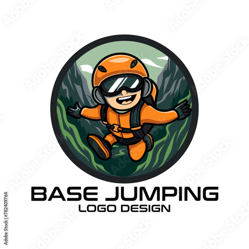 Base Jumping Vector Logo Design