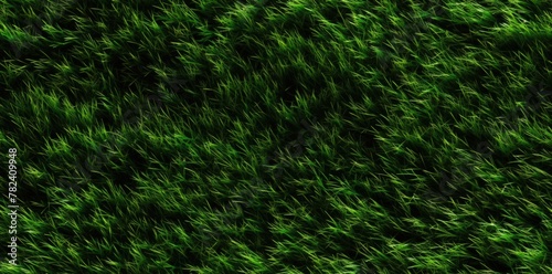 Aerial View of Lush Green Artificial Turf Landscape Generative AI