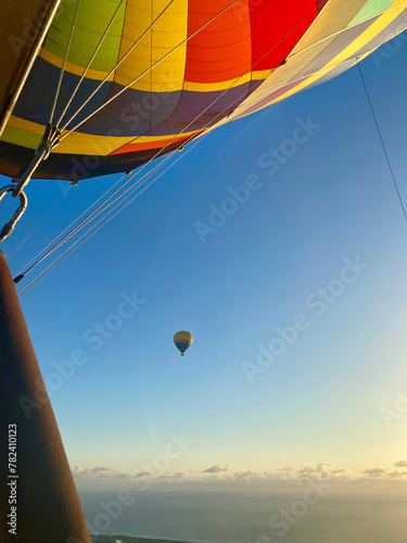 Color Air Balloon on the clear blue morning sky