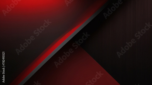 光線と光沢のある線を持つ抽象的な赤と黒のメタリックのイラスト。背景の金属フレームのデザイン。壁紙、バナー テンプレートのベクター デザイン現代デジタル技術コンセプト 