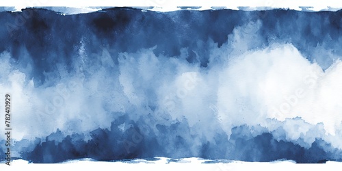 Elegant Navy Blue Watercolor Abstract Background Generative AI