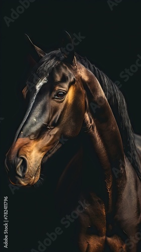 Majestic Horse in Bokeh-Inspired Artistic Rendering Generative AI
