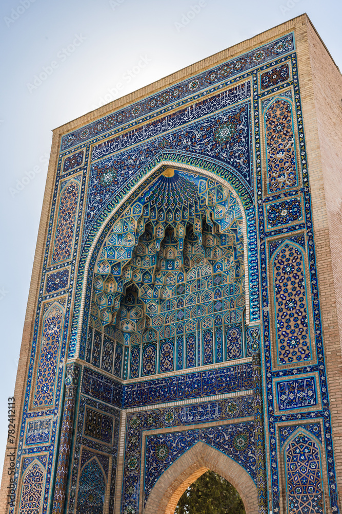 Exterior of the Gur-e Amir mausoleum of the Turco-Mongol conqueror Timur