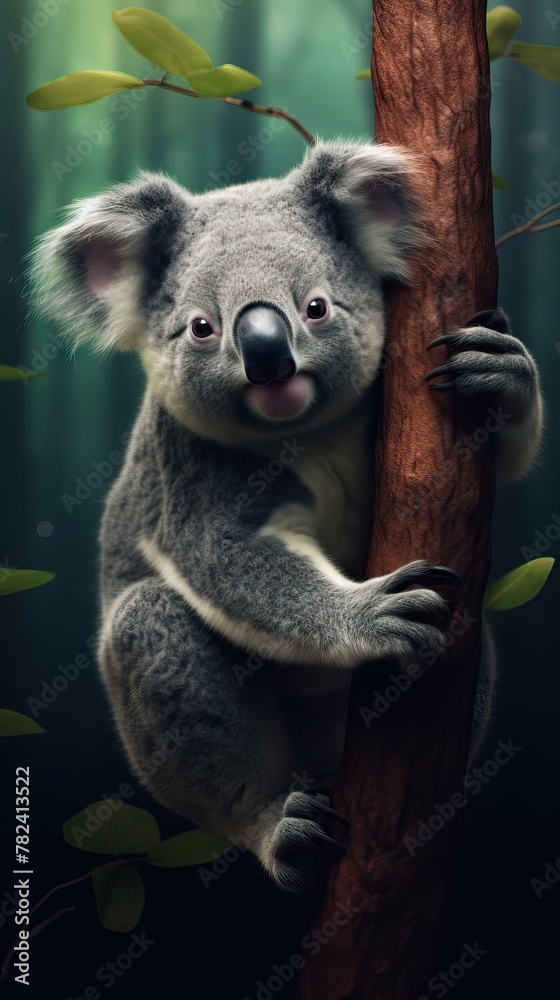 Fototapeta premium Realistic Still Life Portrait on Dark Background Generative AI