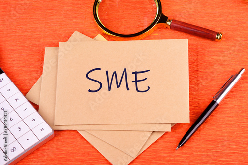 SME (or small and medium enterprises) symbol It's written on a postal envelope