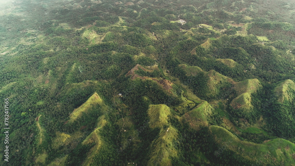 Top down mountain burnt peak grass aerial view: tropic palm trees at jungle Quitinday hills of Mayon, Philippines. Asian mountainous landscape of wild nature. Forest fires autumn concept shot Top down mountain burnt peak grass aerial view: tropic palm trees at jungle Quitinday hills of Mayon, Philippines. Asian mountainous landscape of wild nature. Forest fires autumn concept shot
