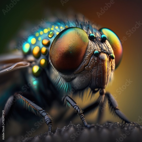 Magnified Fly in Stunning Detail Generative AI © AlexandraRooss