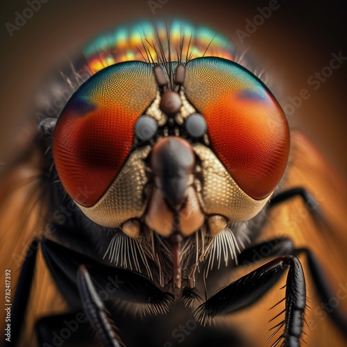 Detailed Macro Photography of a Fly Generative AI © AlexandraRooss