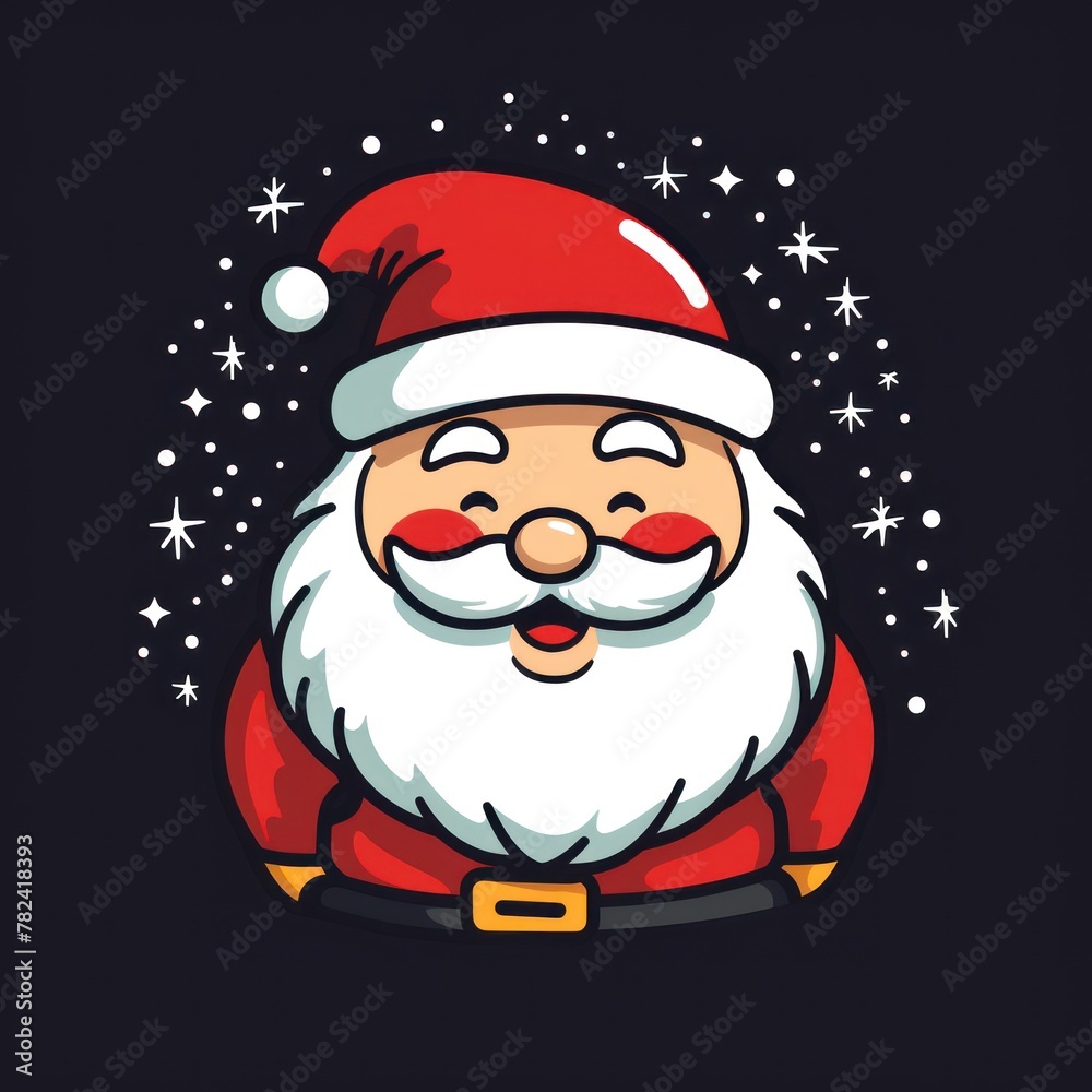 Whimsical Santa Claus Illustration Generative AI Whimsical Santa Claus Illustration Generative AI