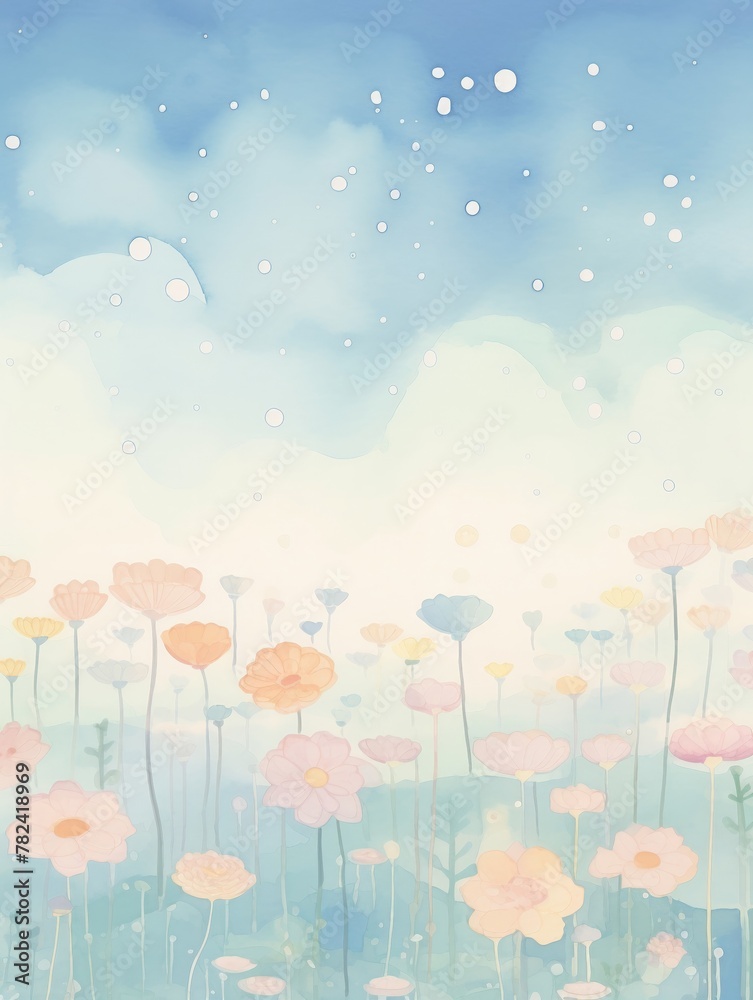 Nebula bloom, galaxy petal, space garden , water color, cartoon, animation 3D, vibrant