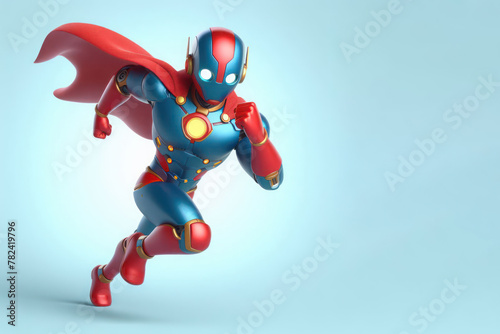 Superhero on a clean background. Space for text. photo