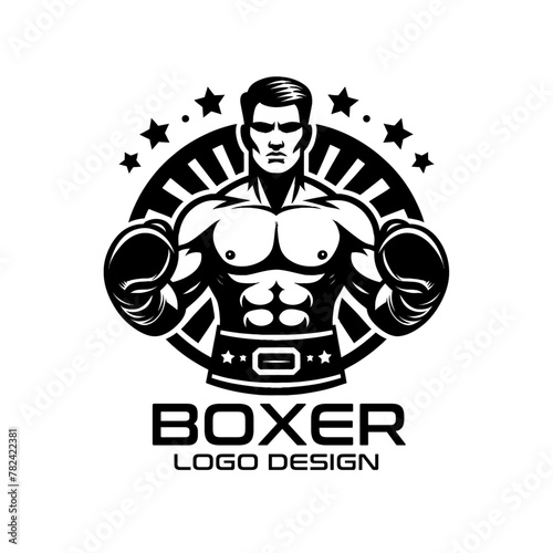 Boxer Vector Logo Design photo