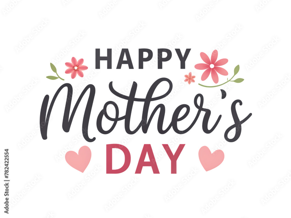 Fototapeta premium happy mother day lettering