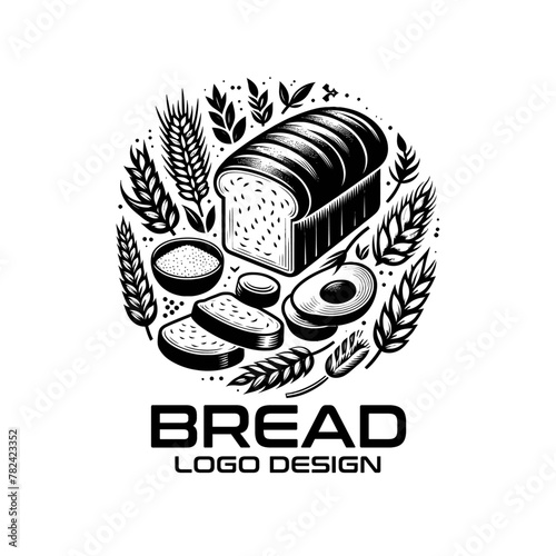 Bread Vector Logo Design photo