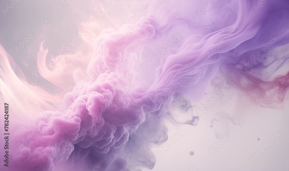 Soft, Ethereal Pastel Smoke Background Generative AI