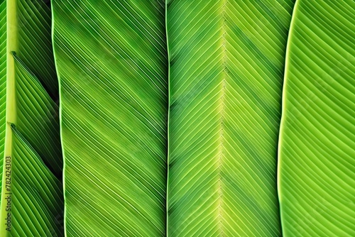 Tropical Banana Leaf Pattern Art Generative AI