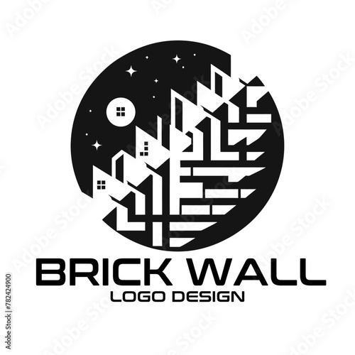 Brick Wall Vector Logo Design