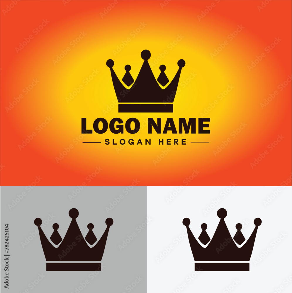 Crown logo icon King Royal Queen icon vector for business app silhouette Crown luxury fashion logo template Crown logo icon King Royal Queen icon vector for business app silhouette Crown luxury fashion logo template