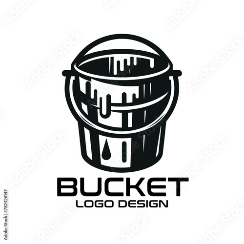 Bucket Vector Logo Design photo