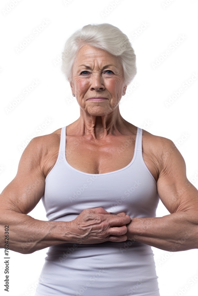 Muscular Elderly Female Portrait Generative AI Muscular Elderly Female Portrait Generative AI