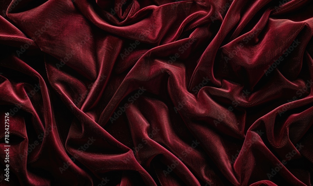 closeup view of draped with sumptuous velvet fabric in luxurious deep burgundy, abstract background closeup view of draped with sumptuous velvet fabric in luxurious deep burgundy, abstract background