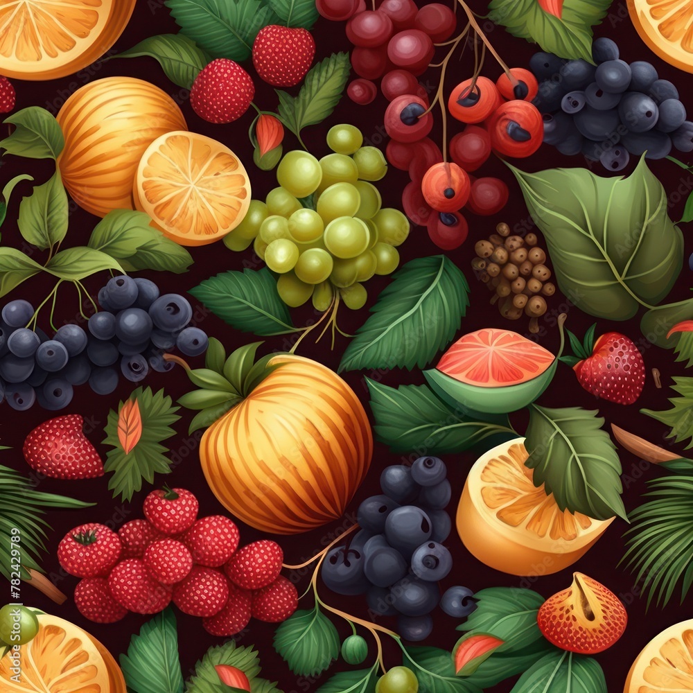 Vibrant Fruit Collage Generative AI Vibrant Fruit Collage Generative AI