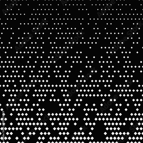 Geometric repeating diagonal square pattern background - abstract black and white vector illustration from squares
