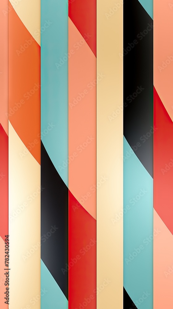Fototapeta premium Vibrant Striped Pattern with Elegant Colors Generative AI