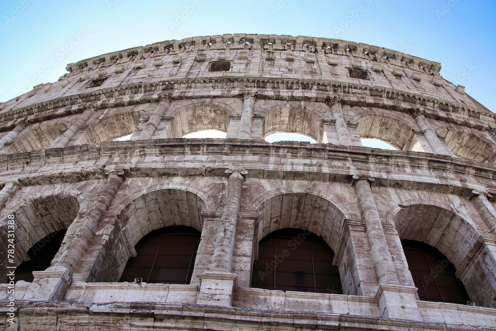 The Colosseum, (Flavian Amphitheater) located in the center of the city of Rome, is the largest Roman amphitheater in the world