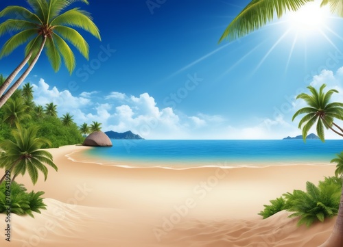 Simple beach background Illustration © Louis