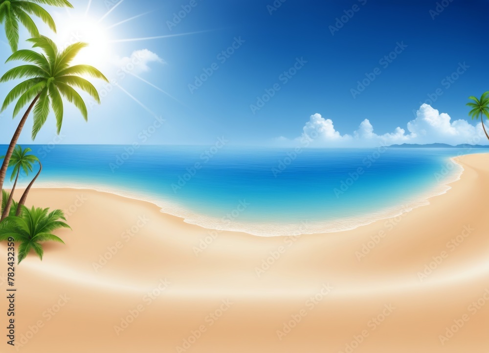 Simple beach background Illustration