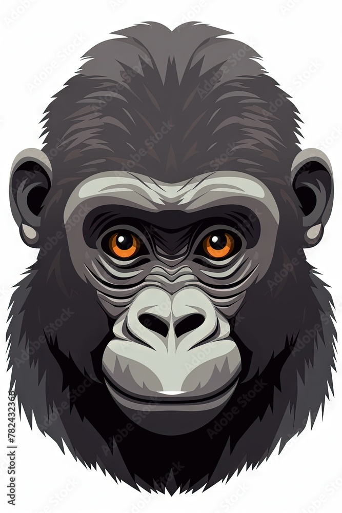 Adorable Baby Gorilla Illustration - Wildlife Art - Generative AI Adorable Baby Gorilla Illustration - Wildlife Art - Generative AI