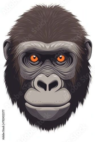 Cute and Sweet Gorilla Illustration Generative AI