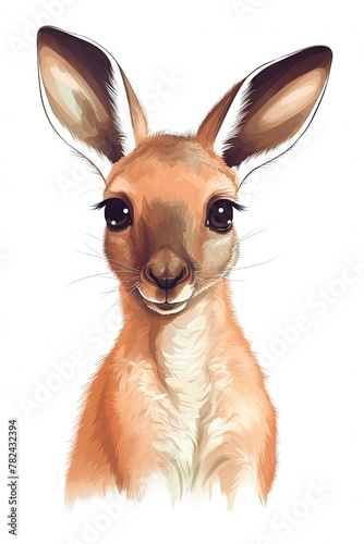 Cute and Sweet Kangaroo Illustration for Design Projects Generative AI