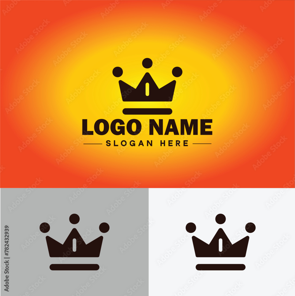 Crown logo icon King Royal Queen icon vector for business app silhouette Crown luxury fashion logo template Crown logo icon King Royal Queen icon vector for business app silhouette Crown luxury fashion logo template