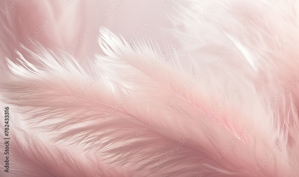 Soft Pink Feathers Texture Background - Swan Feather as Soft Ethereal Dreamy Background Generative AI