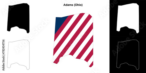 Adams County (Ohio) outline map set