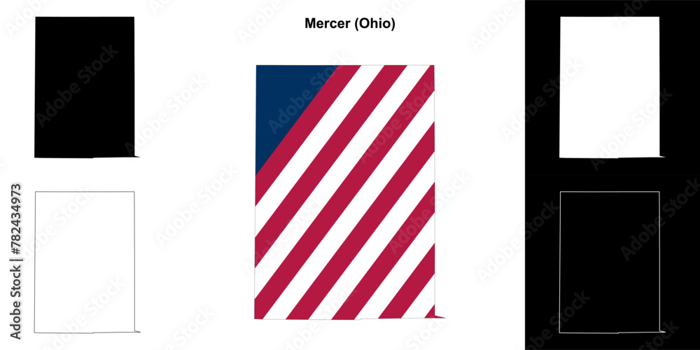 Mercer County (Ohio) outline map set Mercer County (Ohio) outline map set