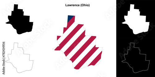 Lawrence County (Ohio) outline map set