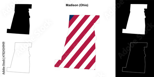 Madison County (Ohio) outline map set