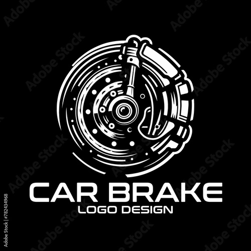 Car Brake Vector Logo Design photo