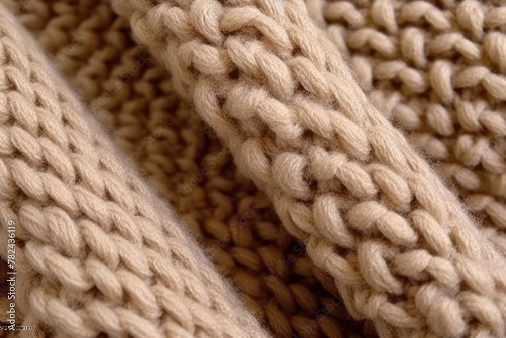 Wool Texture Close-Up Generative AI