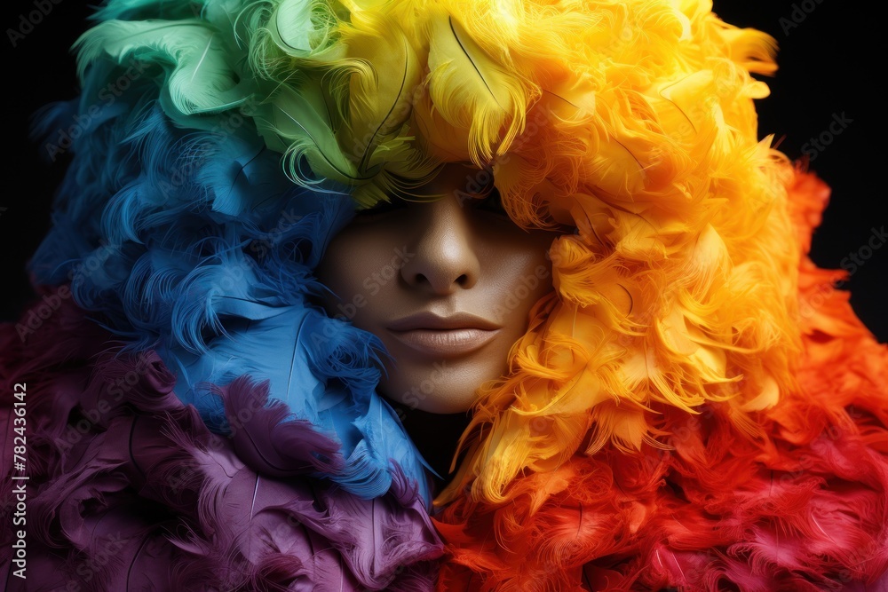 Fototapeta premium Rainbow Textures with LGBTQ Pride Theme Generative AI