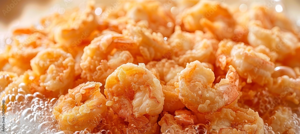 Delightful crispy shrimp tempura with succulent, juicy coating for a flavorful experience