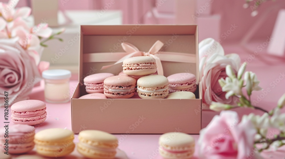 macarons in gift box macarons in gift box
