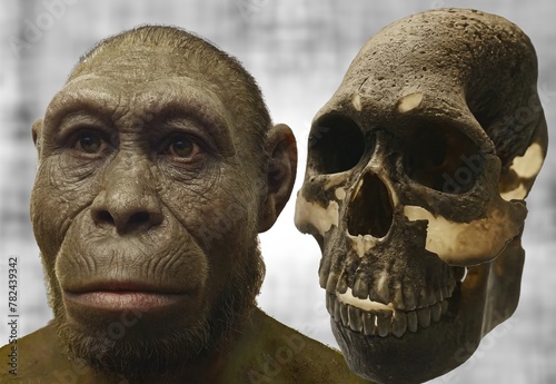 Homo rudolfensis is an extinct hominid, which lived about two million years ago in Africa, in conjunction with Homo habilis.
